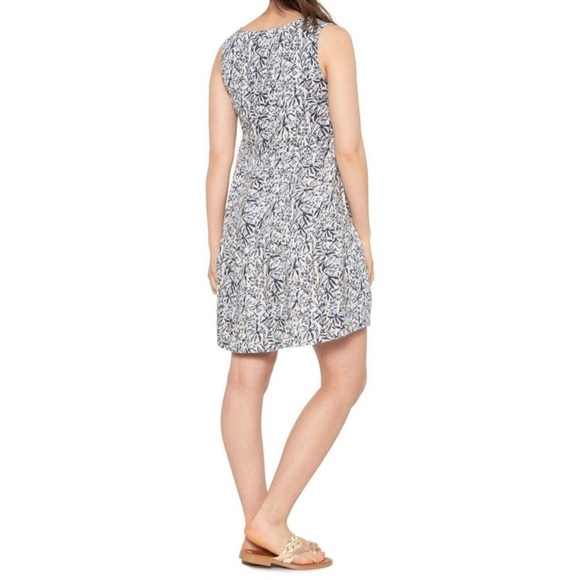 Lucky Brand 100% Linen Tiered Dress Womens S Bluebell Floral Sleeveless NEW - Picture 2 of 11